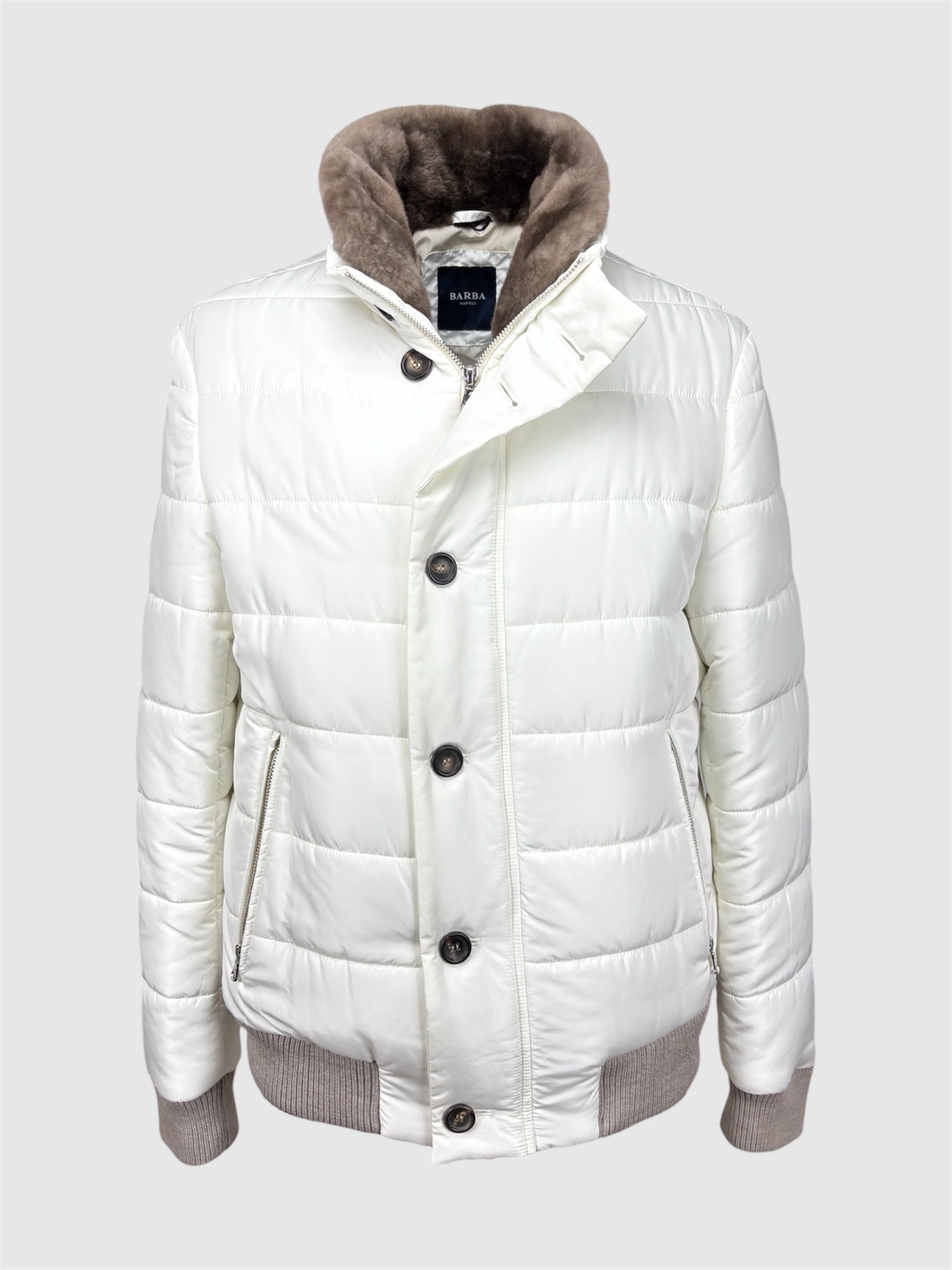 Barba Napoli Fur Lined Down Jacket