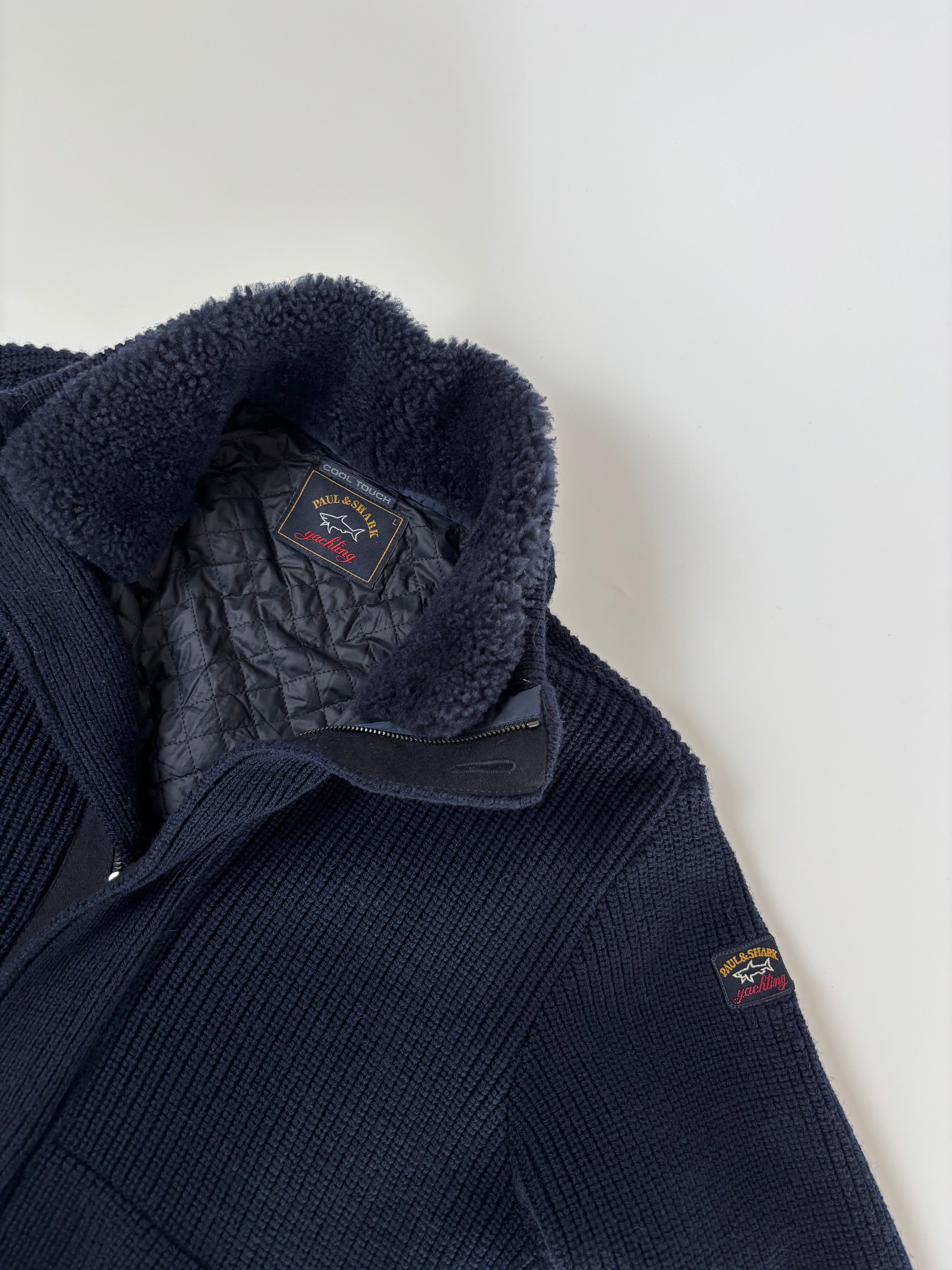 Paul & Shark Fur Lined Cardigan Jacket
