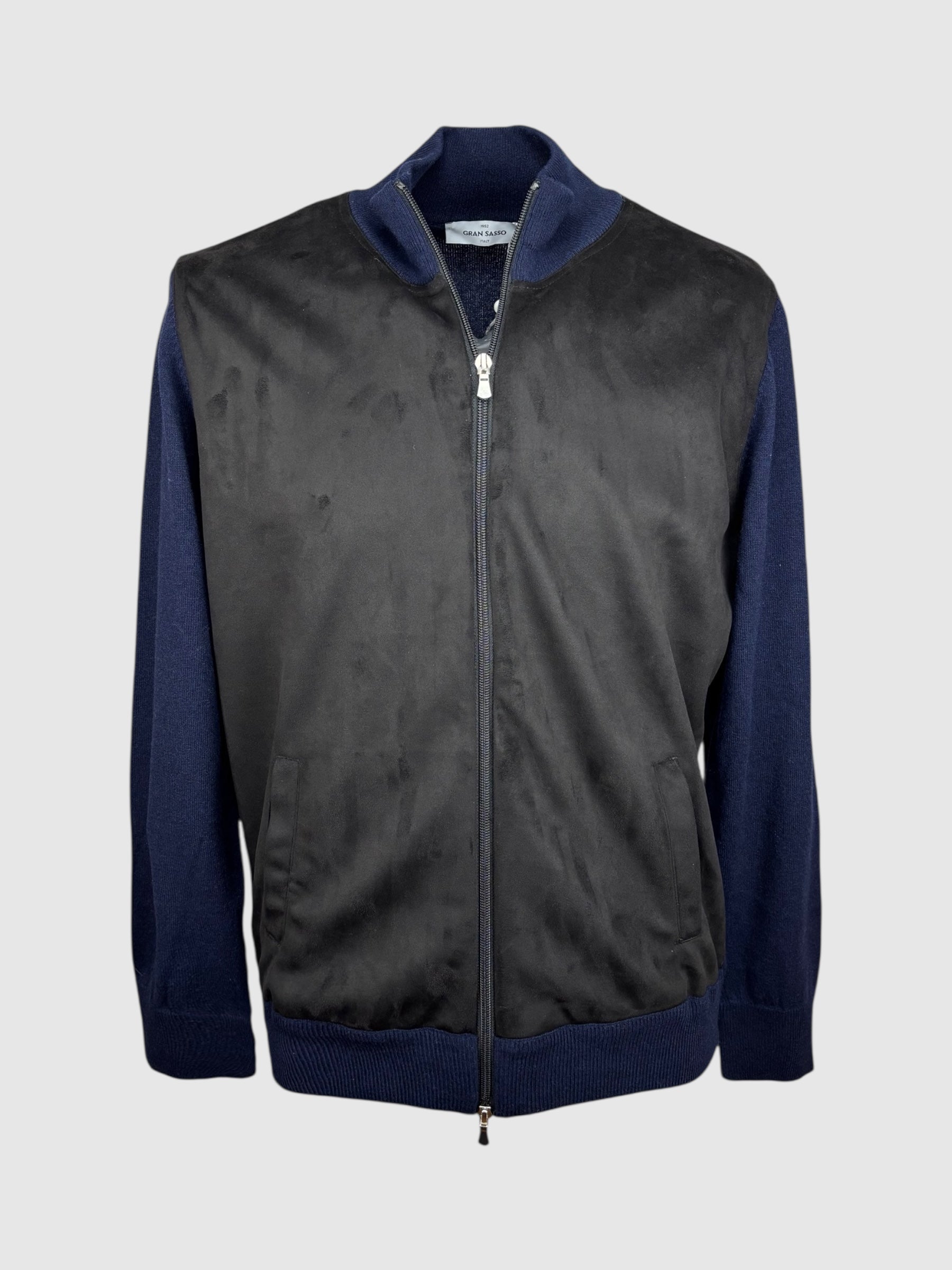 Gran Sasso Padded Suede Cardigan Jacket